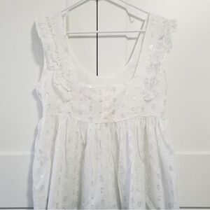 Elegant White Ruffled Mini Dress